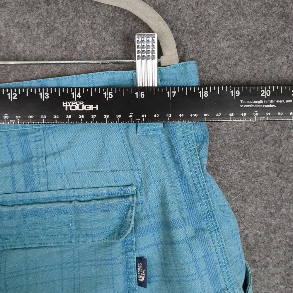 The North Face Cargo Shorts Plaid Blue Mens Size‎ 36 Regular California Heritage